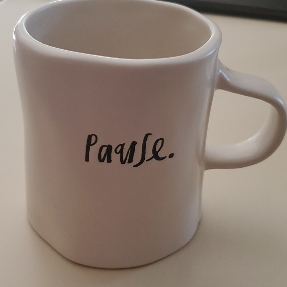 Rae Dunn Pause coffee mug